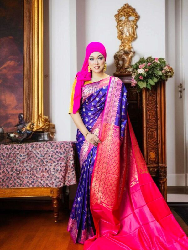 Katan Saree (Dark Violet)