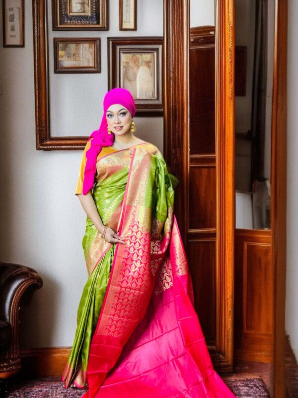 Katan Saree (Spring Green)