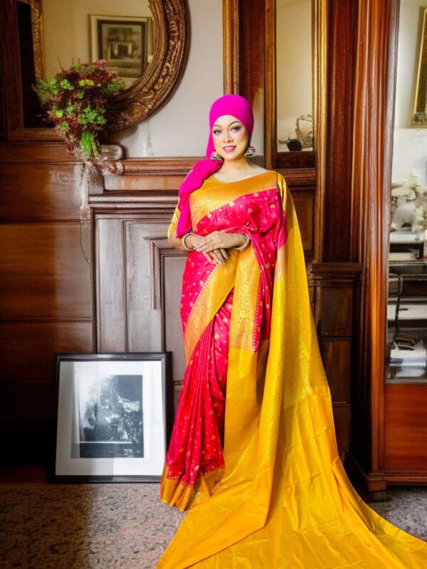 Katan Saree (Cherry Red)