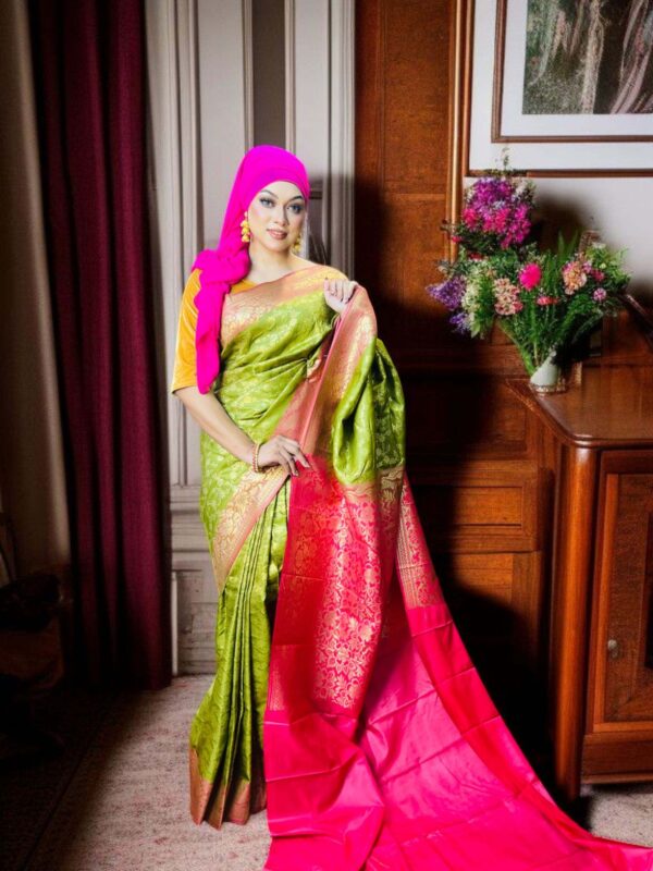 Katan Saree (Spring Green)