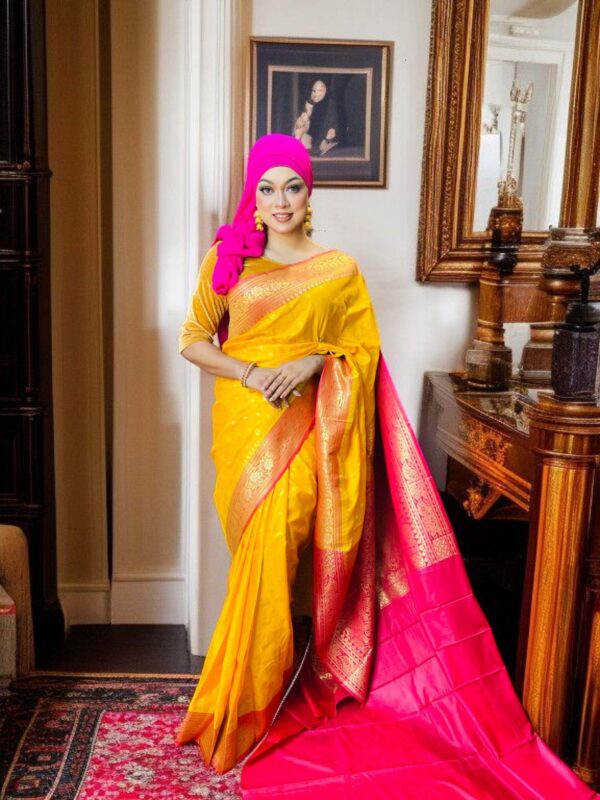 Katan Saree (Golden Yellow)