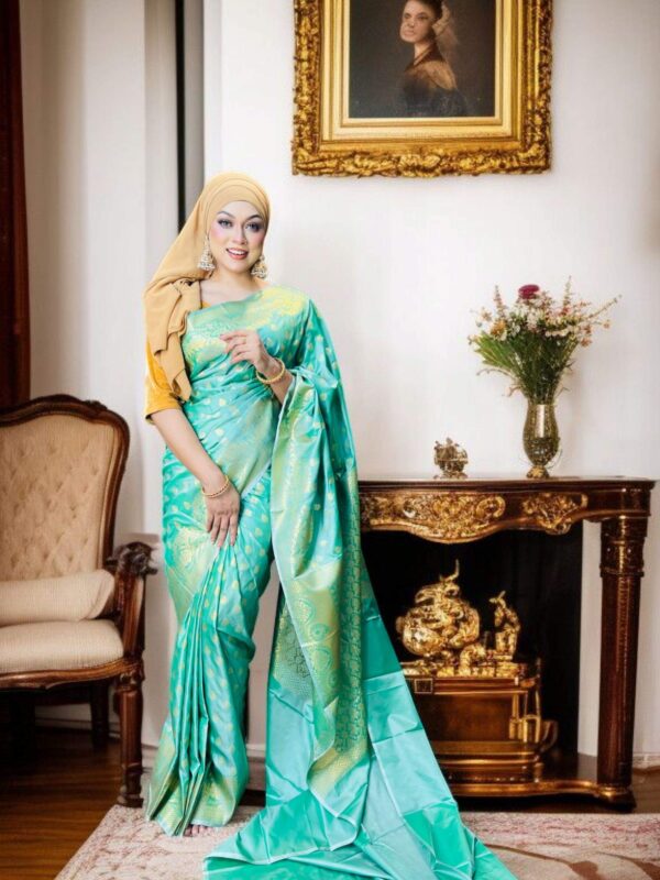 Katan Saree (Tiffany Blue)