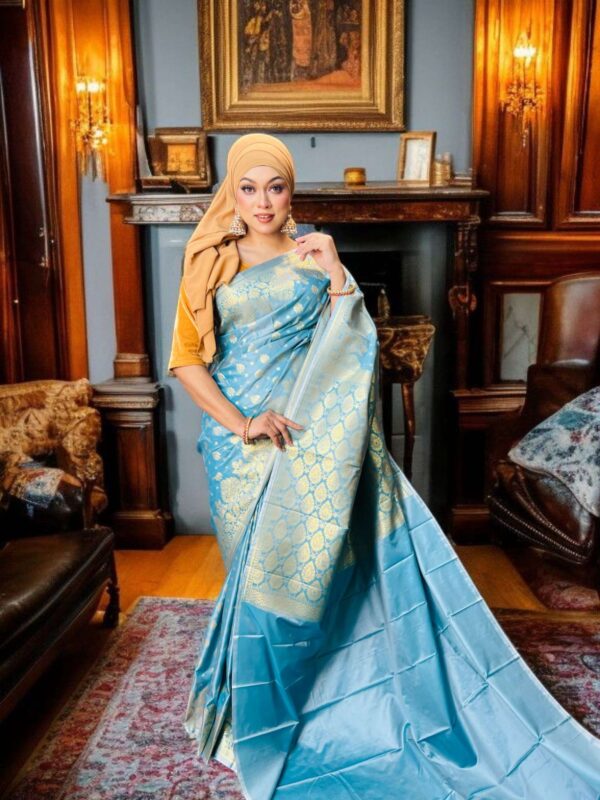 Katan Saree (Sky Blue)