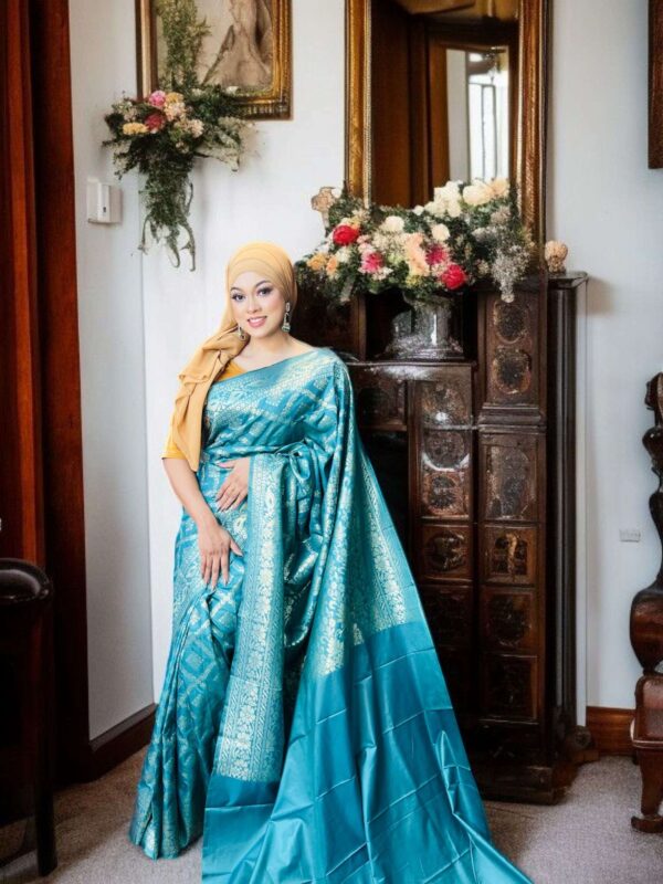 Katan Saree (Ocean Blue)