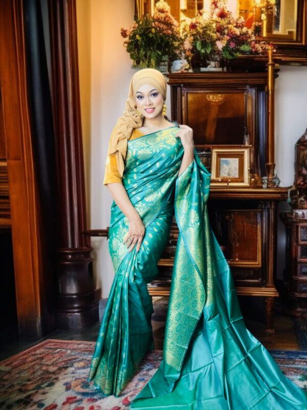 Katan Saree (Teal)