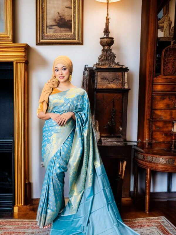 Katan Saree (Sky Blue)