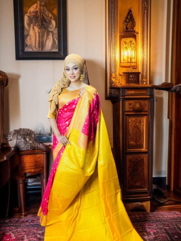 Katan Saree (Golden Yellow)