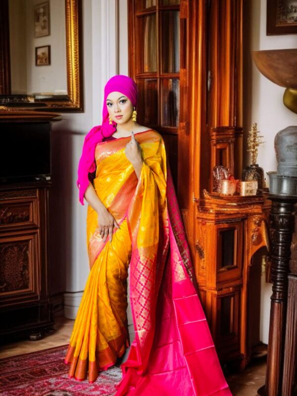 Katan Saree (Yellow Golden)
