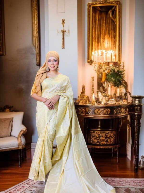 Katan Saree (Off-White)