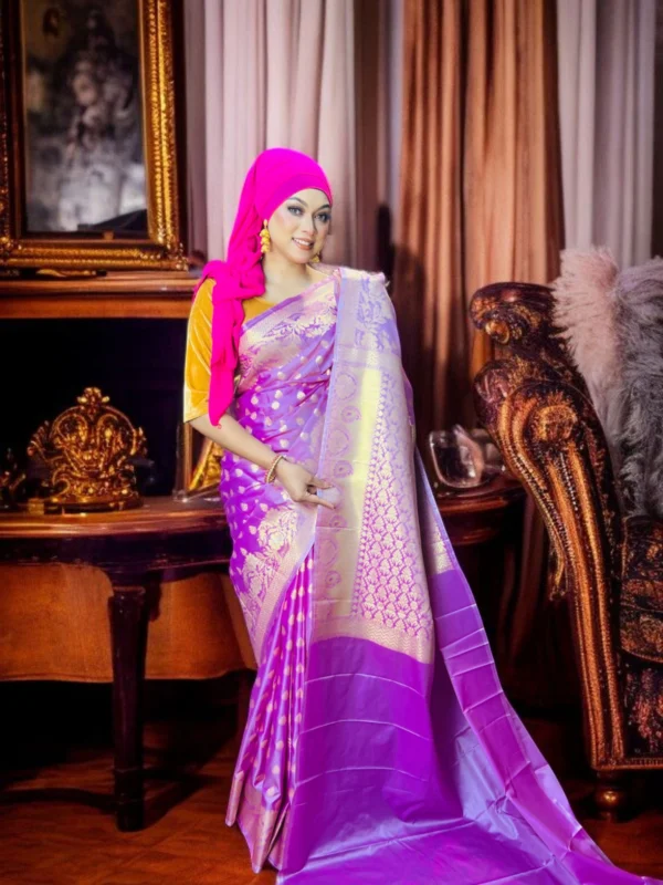 Katan Saree ( Lavender )