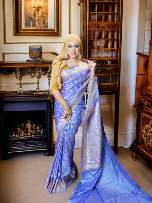 Katan Saree (Sky Blue)