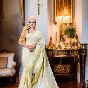 Katan Saree (Off-White)