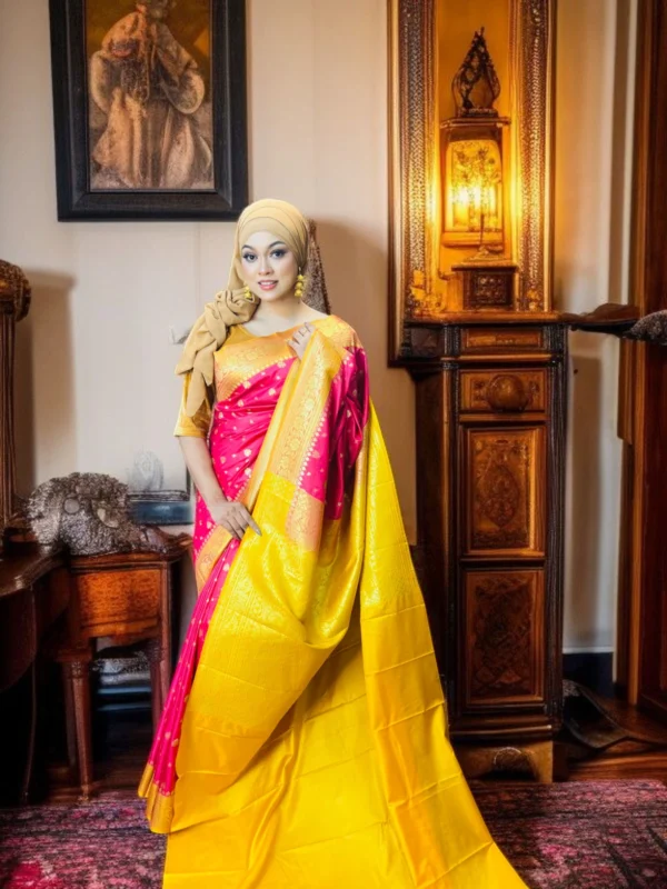 Katan Saree (Golden Yellow)